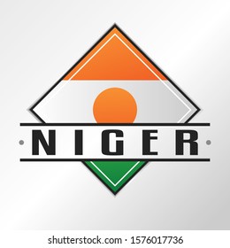 Niger Flag Emblema. Vector Design National. Illustration Country Symbol. Insignia Banner Logo.