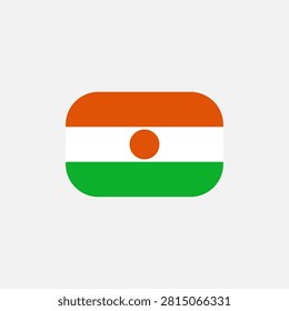 niger flag flat vector illustration. niger national flag on gray background with official colors and proportion. niger country flag.