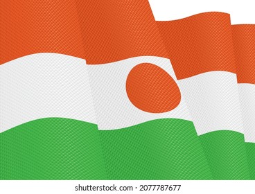 niger flag fluttering gradient texture