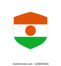 Niger flag. Niger hexagon flag.