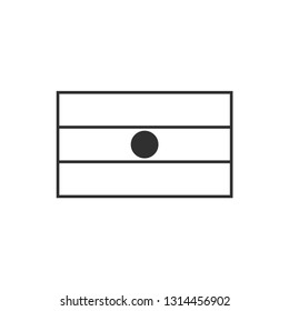Niger flag icon in black outline flat design. Independence day or National day holiday concept.