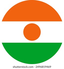 Níger bandera ilustrador país banderas símbolo redondo nación 