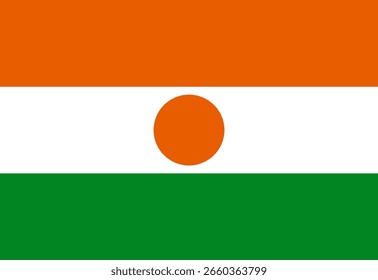 Ilustrador de la bandera de Níger país banderas símbolo nación  