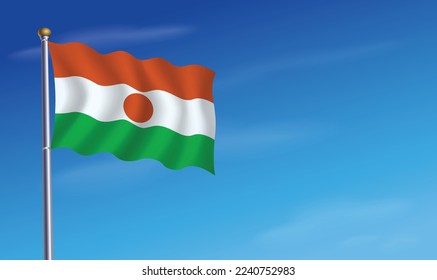 Bandera de Níger para ilustración vectorial del Día de la Independencia