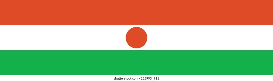 Niger flag long banner digital vector illustration
