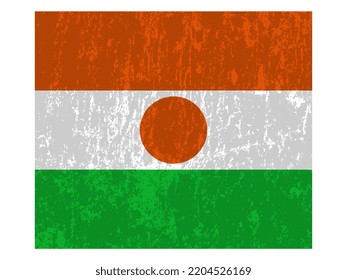 Niger flag, official colors and proportion. Vector illustration.