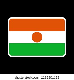 Niger Flagge, offizielle Farben und Proportion. Vektorgrafik.