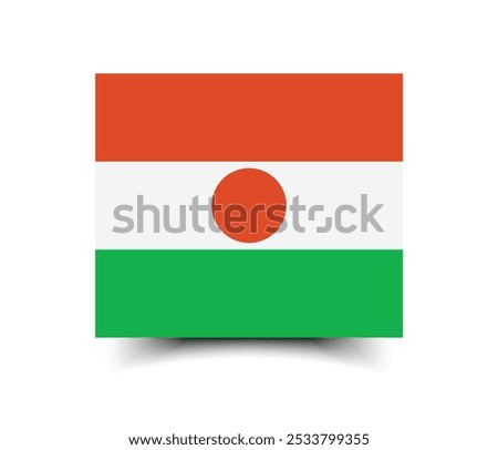 Niger flag official colors and proportion digital vector illustration