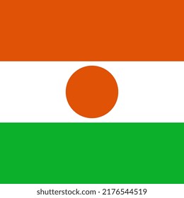 Niger flag, official colors. Vector illustration.