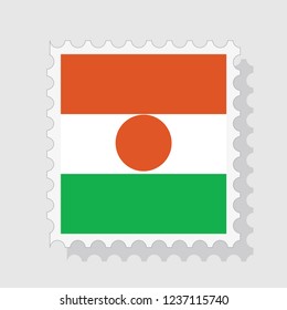 Niger flag on white background vector image