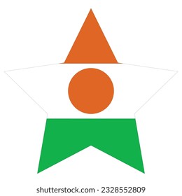 Niger flag shape. Flag of Niger design shape. 