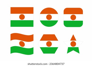 Niger flag simple illustration for independence day or election