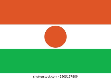 Diseño e ilustración del Vector de la bandera de Níger, Bandera nacional de Nigeria, Diseño de Vector de gráficos digitales