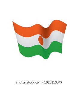 Niger flag, vector illustration on a white background
