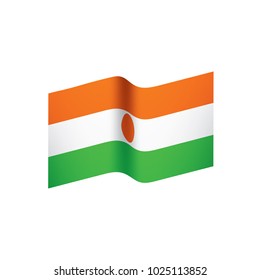 Niger flag, vector illustration on a white background