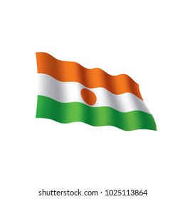 Niger flag, vector illustration on a white background