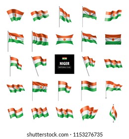 Niger flag, vector illustration on a white background