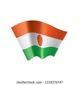 Niger flag, vector illustration on a white background