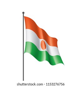 Niger flag, vector illustration on a white background