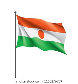 Niger flag, vector illustration on a white background