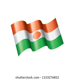Niger flag, vector illustration on a white background