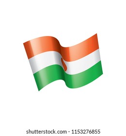 Niger flag, vector illustration on a white background