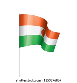 Niger flag, vector illustration on a white background