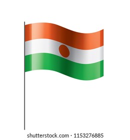 Niger flag, vector illustration on a white background