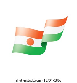 Niger flag, vector illustration on a white background