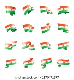 Niger flag, vector illustration on a white background