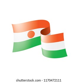 Niger flag, vector illustration on a white background