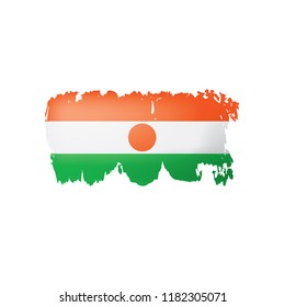 Niger flag, vector illustration on a white background.