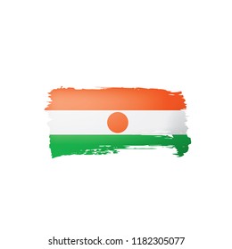 Niger flag, vector illustration on a white background.