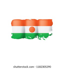 Niger flag, vector illustration on a white background.