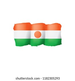 Niger flag, vector illustration on a white background.