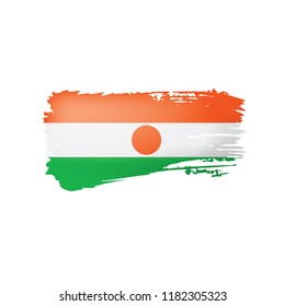 Niger flag, vector illustration on a white background.