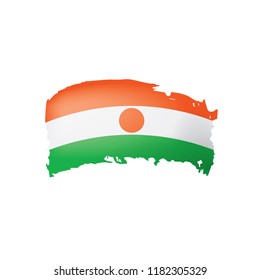 Niger flag, vector illustration on a white background.