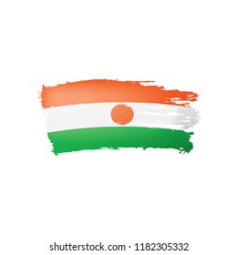 Niger flag, vector illustration on a white background.
