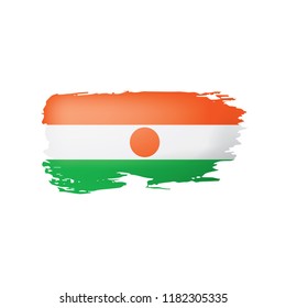 Niger flag, vector illustration on a white background.
