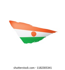 Niger flag, vector illustration on a white background.