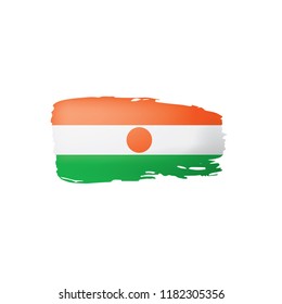 Niger flag, vector illustration on a white background.