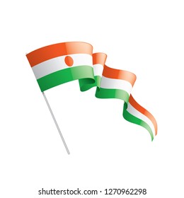 Niger flag, vector illustration on a white background
