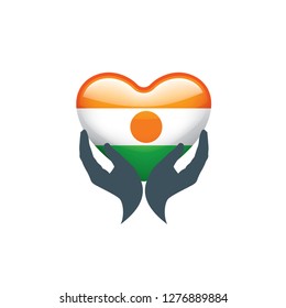 Niger flag, vector illustration on a white background
