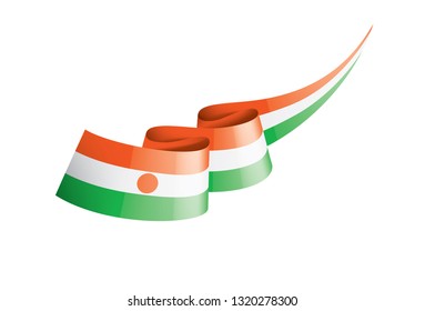 Niger flag, vector illustration on a white background