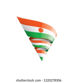 Niger flag, vector illustration on a white background