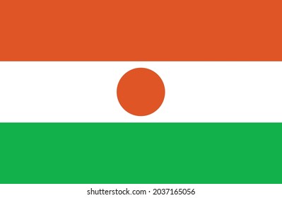 Vector de bandera de Níger. Ilustración de la bandera nacional de Níger