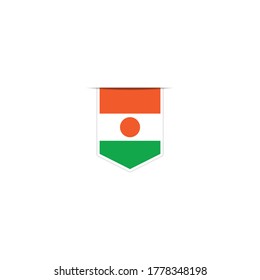 Vector de bandera de Níger. Bandera nacional simple de Níger