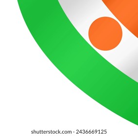 Onda de la bandera de Níger aislada en png o fondo transparente. ilustración vectorial.