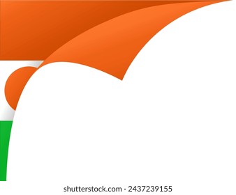 Niger flag wave isolated on png or transparent background. vector illustration.