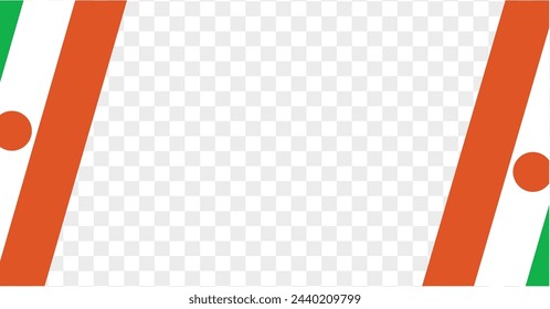 Niger flag wave isolated on png or transparent background. vector illustration.